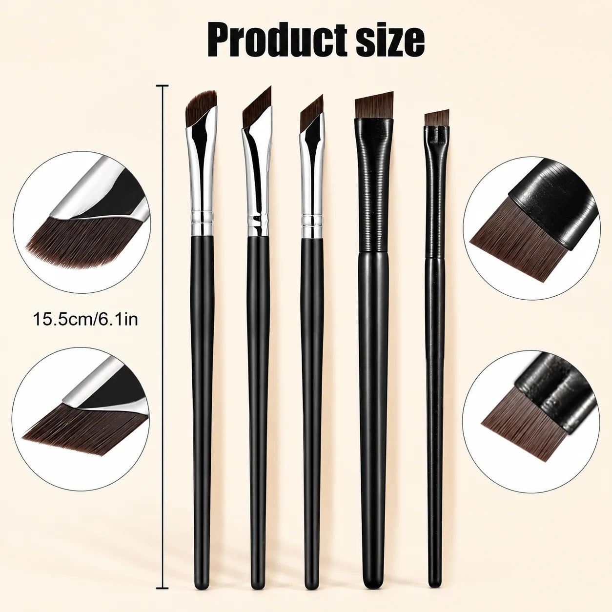 5/7-Pc Precision Eye Makeup Brush Set | Eyeliner & Brow Brushes Eye Makeup Brush Set QXL