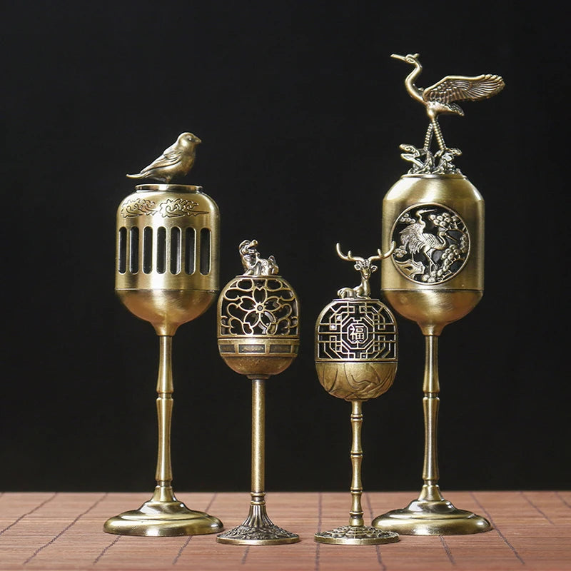 Magpie Hollow Lamp Backflow Incense Holder | Retro Censer Backflow Incense Holder QXL