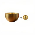 Golden Copper Mini Singing Bowl Set | Yoga & Meditation Gift Singing Bowl Set QXL Brass