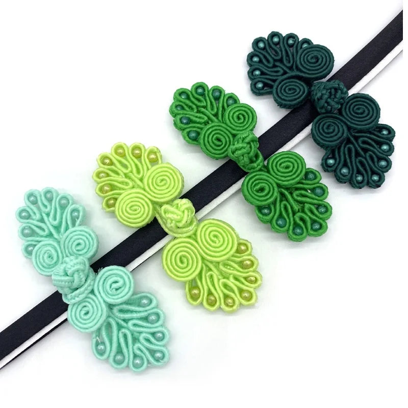 Seven-Bead Chinese Frog Buttons | Hand-Woven Cheongsam Knot Decorative Knot Buttons QXL