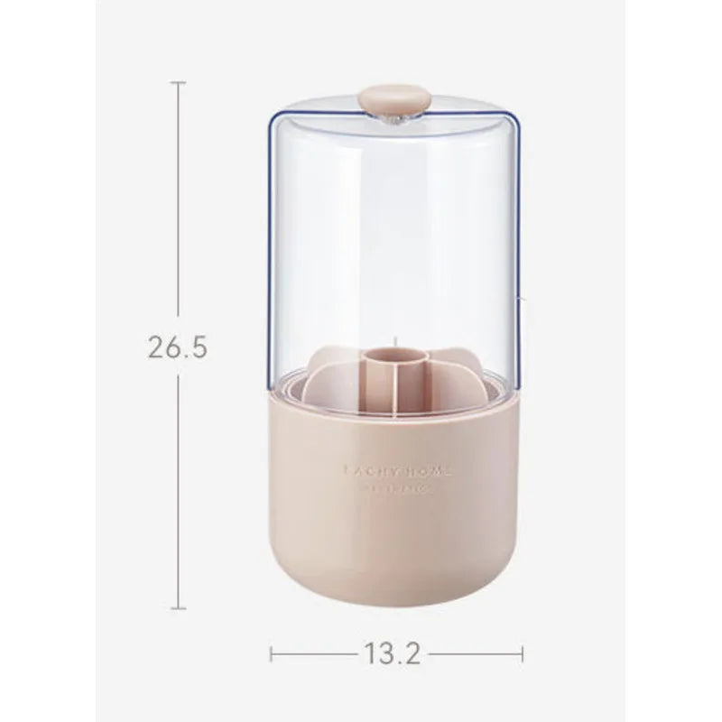 Dustproof Makeup Brush Holder Cylinder | Desktop Organizer Makeup Brush Organizer QXL Peach powder