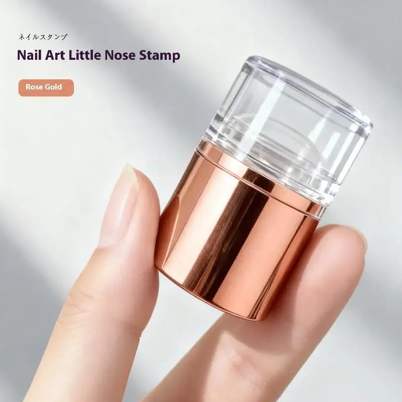 Transparent Silicone Nail Stamp Template & Scraper Set Nail Stamp Template QXL Rose Gold