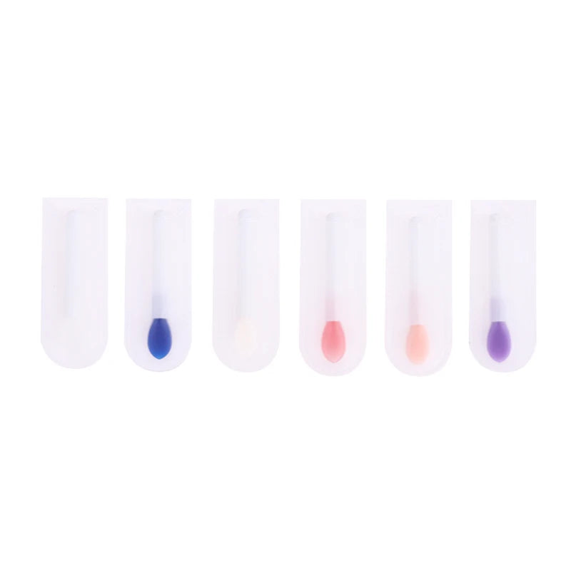 10-Pack Mini Silicone Lip Brush Set | Portable Applicators Lip Applicator Brush QXL