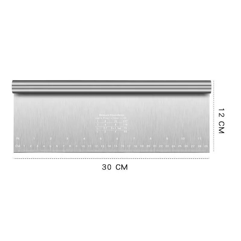 Stainless Steel Cake Scraper & Dough Spatula | Scale Edge Smoother Cake Scraper Spatula QXL 30cm