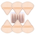 6-Pack Triangle Flocking Powder Puff Set | Dry & Wet Sponge Makeup Powder Puff Set QXL 6 pieces