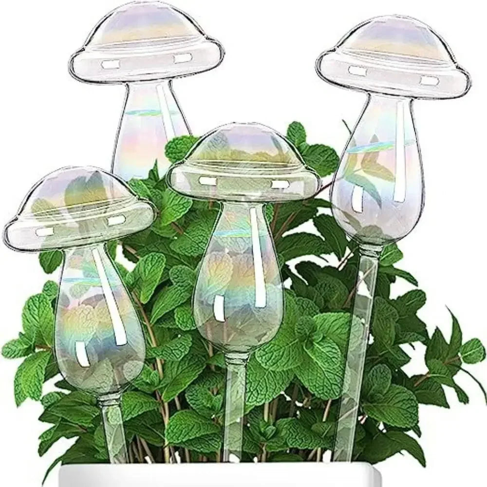 Mushroom Glass Self-Watering Globe | Automatic Plant Waterer Plant Watering Globe QXL
