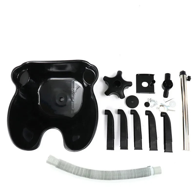 Portable Shampoo Bowl Salon Sink – Adjustable Height & Drain