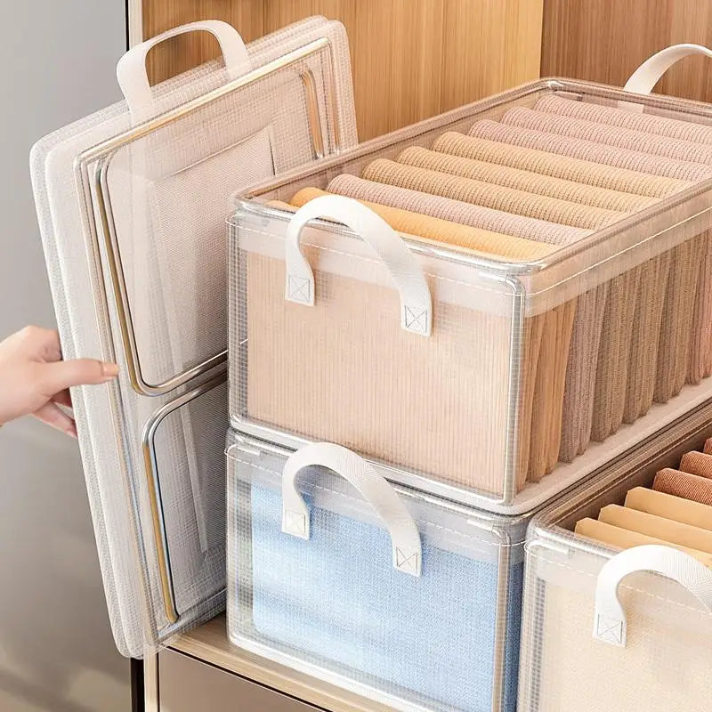 Transparent PVC Storage Box | Waterproof Home Organizer Storage Organizer Box QXL