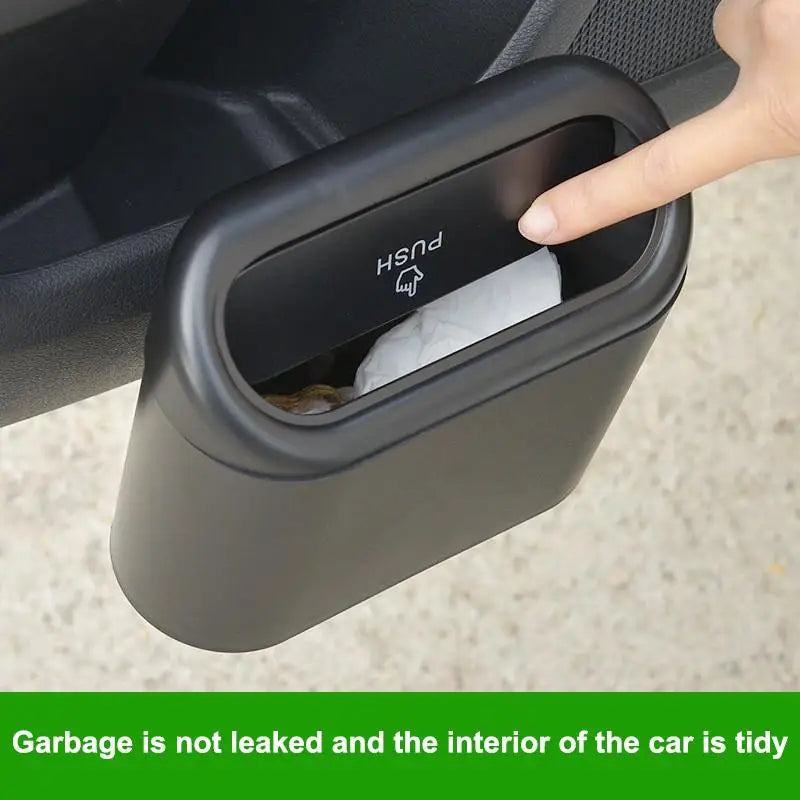 Car Trash Can with Lid – Portable Leak-Proof Vehicle Bin Car Trash Can QXL