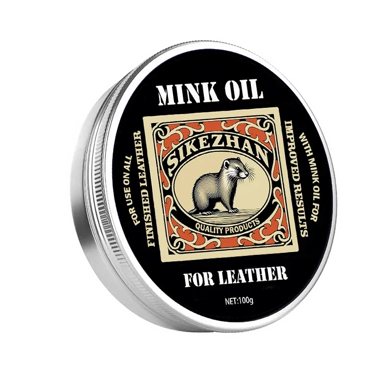 Car Leather Care Mink Oil: All-in-One Cleaner & Protector for Interior (Seats/Dash), Colorless, Odorless, Safe for All Leather QXL 100g