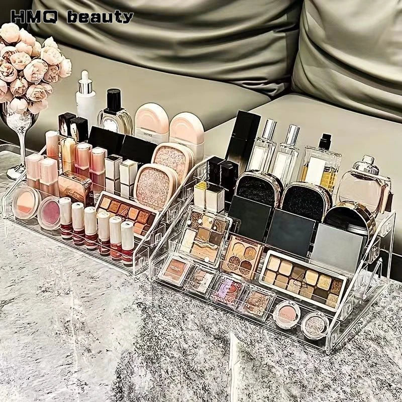 Multi-Layer Transparent Makeup Organizer & Cosmetic Rack Makeup Storage Rack QXL