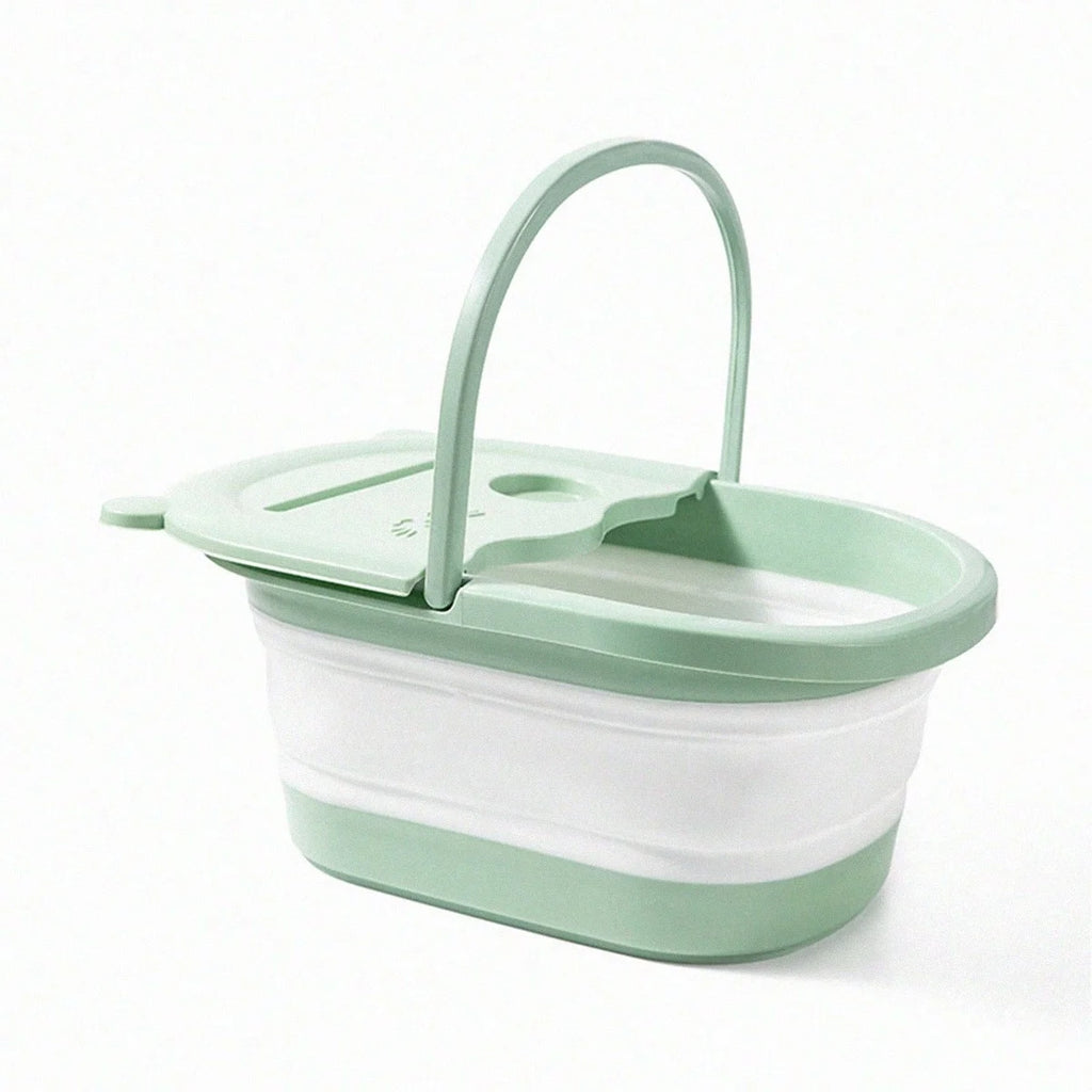 Foldable Portable Foot Soak Basin with Lid | Travel Foot Bath Foldable Foot Bath QXL green