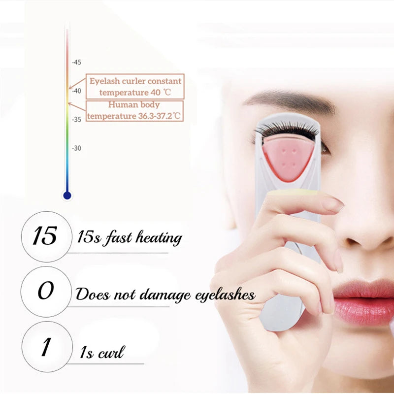 Electric Heated Eyelash Curler | Long-Lasting Lash Lift Tool Heated Eyelash Curler QXL
