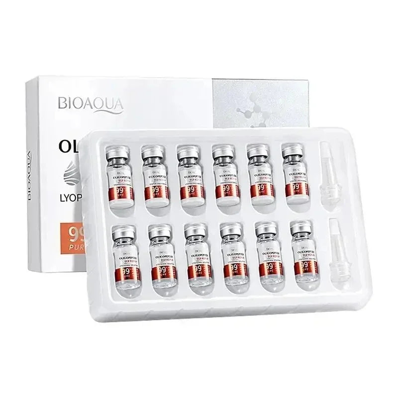 BIOAOUA Freeze-Dried Peptide Serum Set | Hyaluronic Acid 6-Pack Face Serum Set QXL 12pcs Serum