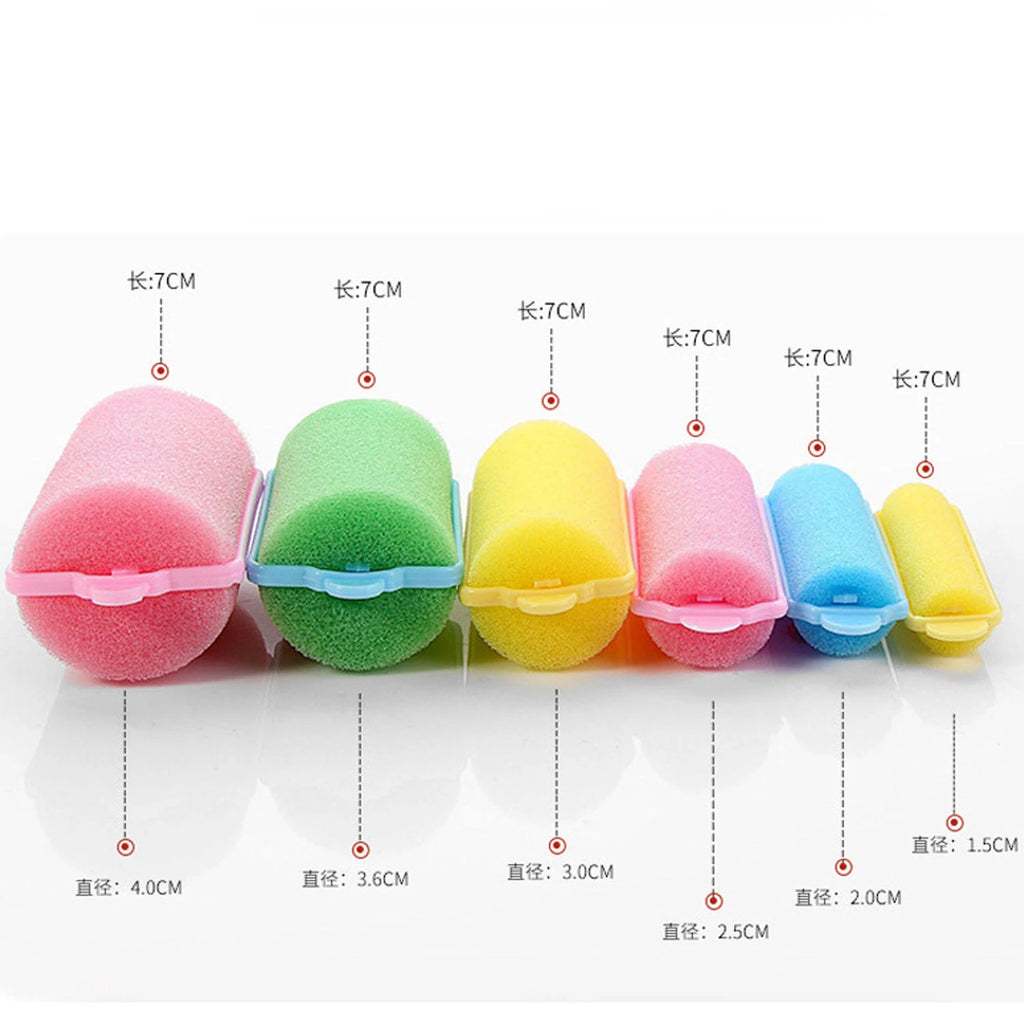 Heatless Foam Hair Rollers | Sponge Curler Set 6–14 Pcs Foam Hair Rollers QXL