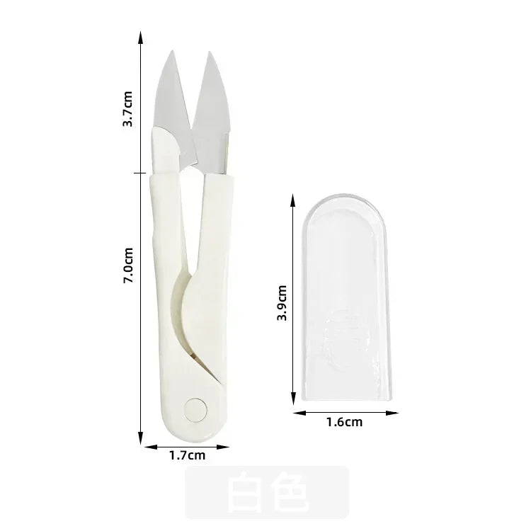 U-Shape Thread Cutter Scissors for Embroidery & Sewing Thread Cutter Scissors QXL B333 -WHITE