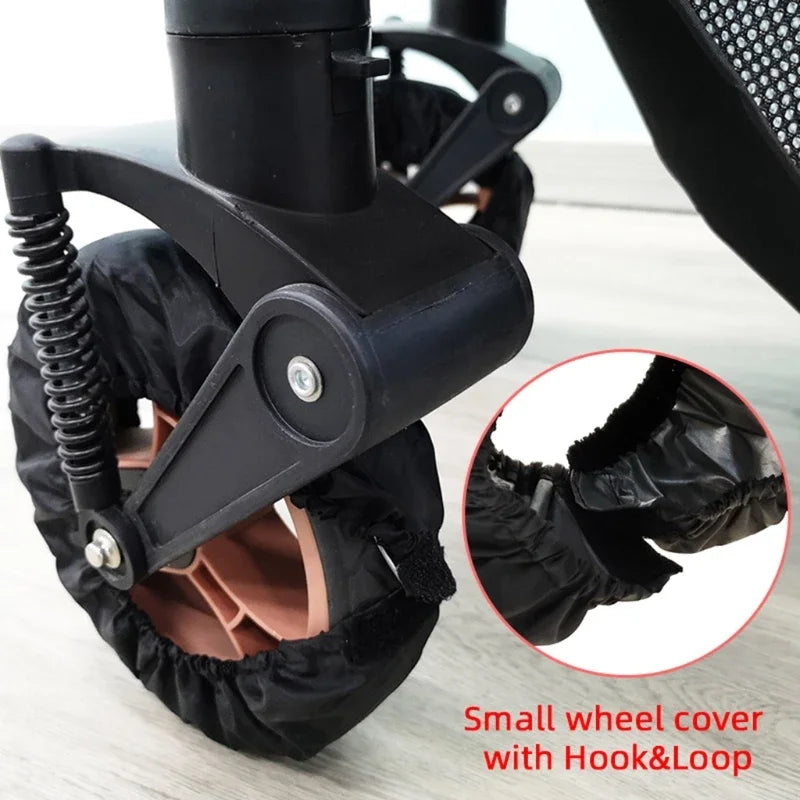 2-Pack Baby Stroller Wheel Covers | Dustproof Oxford Cloth Stroller Wheel Cover QXL