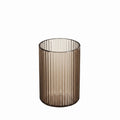 Vintage Striped Acrylic Makeup Brush Holder & Organizer Cup Makeup Brush Holder QXL Grey