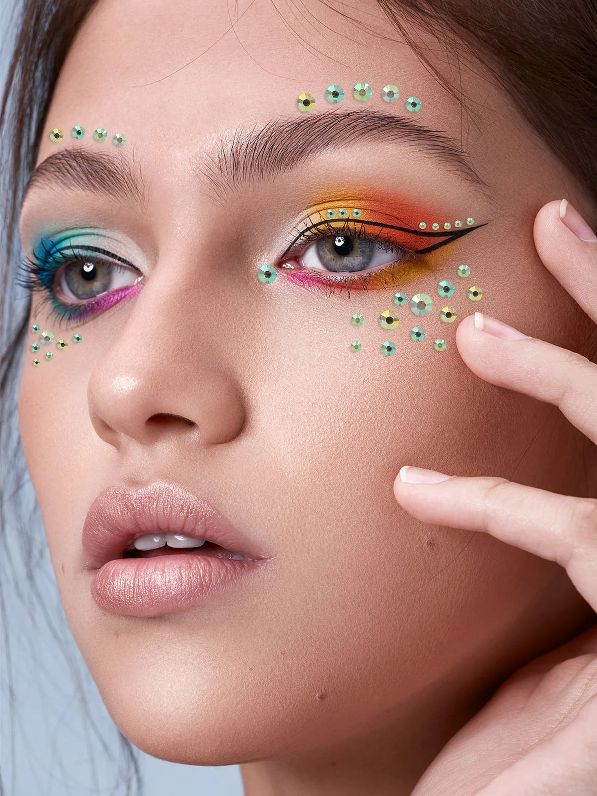900-Pc Rainbow Face Gems & Rhinestones | Festival Jewels Face Gems & Rhinestones QXL