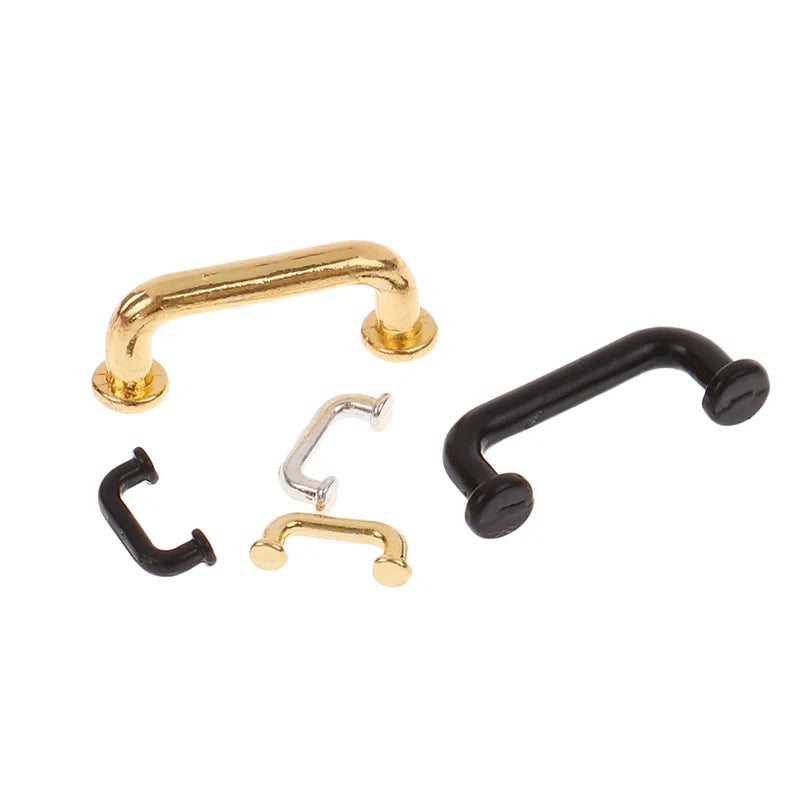 1:12 Dollhouse Mini Metal Cabinet Handles – 12-Piece Set Dollhouse Miniature Hardware QXL