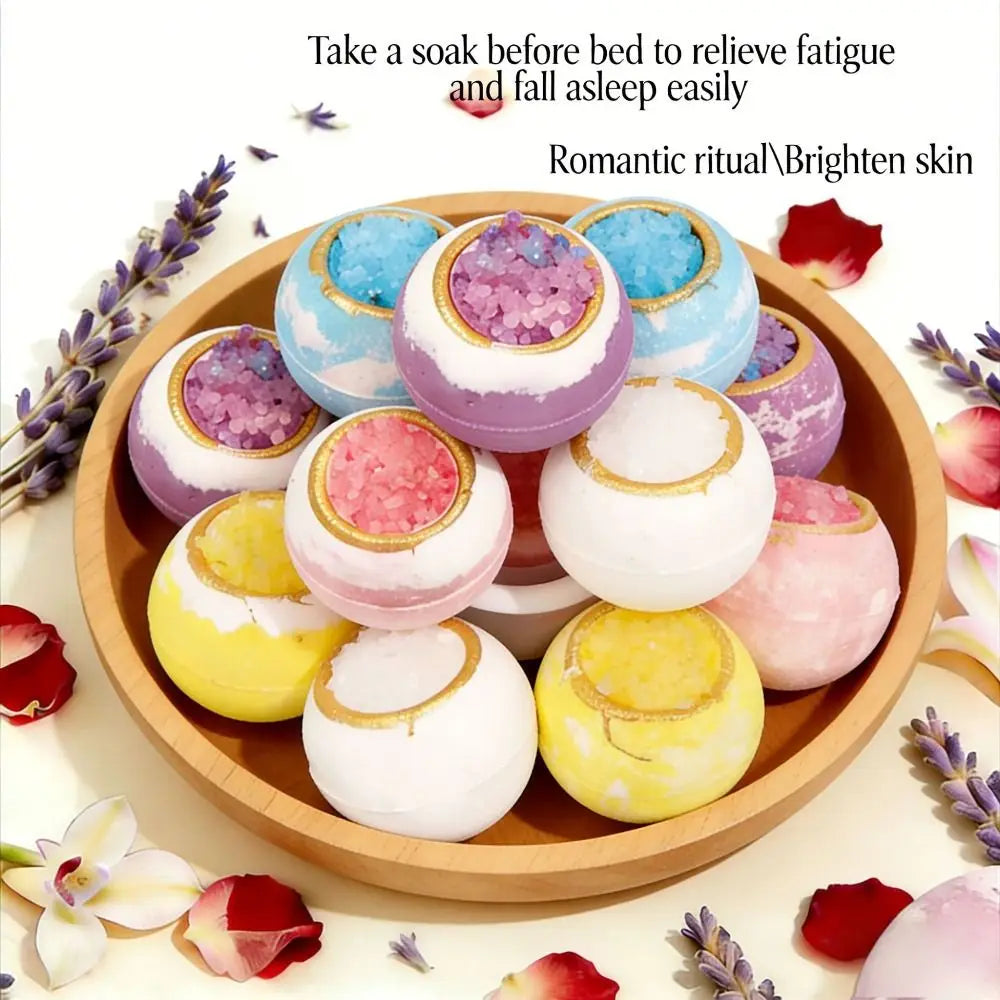 Handmade Essential Oil Bath Bomb Ball | 100g Exfoliating Bath Salt Bath Bomb Ball QXL