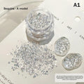 Mermaid Holographic Nail Glitter Flakes | Laser Sequin Art Nail Art Glitter QXL A1