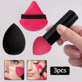3-Piece Sponge Makeup Brush Set | Concealer, Smudge & Puff Makeup Brush Set QXL MULTI