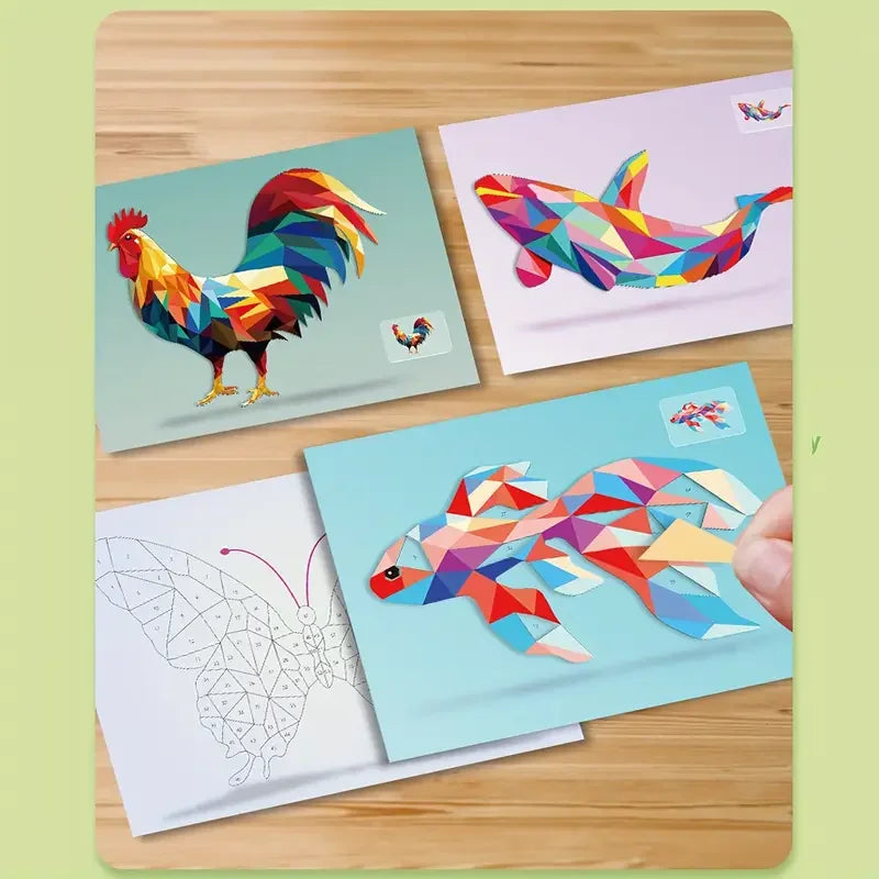 8-Pack 3D Geometric Sticker Puzzle Kit | DIY Craft for Kids & Adults DIY Craft Kit QXL