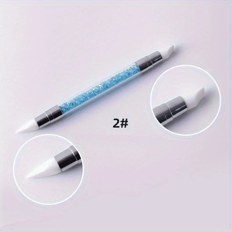 Double-Head Silicone Nail Art Pen | Embossing & Clay Tool Set Nail Art Pen Set QXL