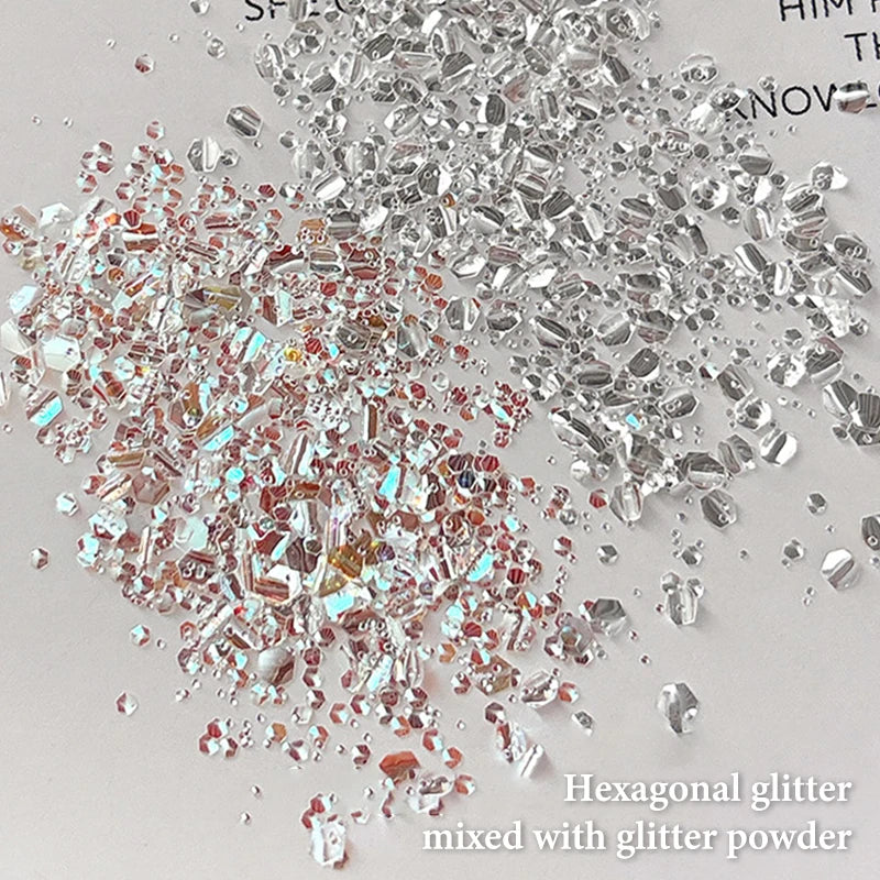 Mini Sequin Nail Glitter Charms Box | DIY Nail Art Decoration Nail Art Glitter QXL