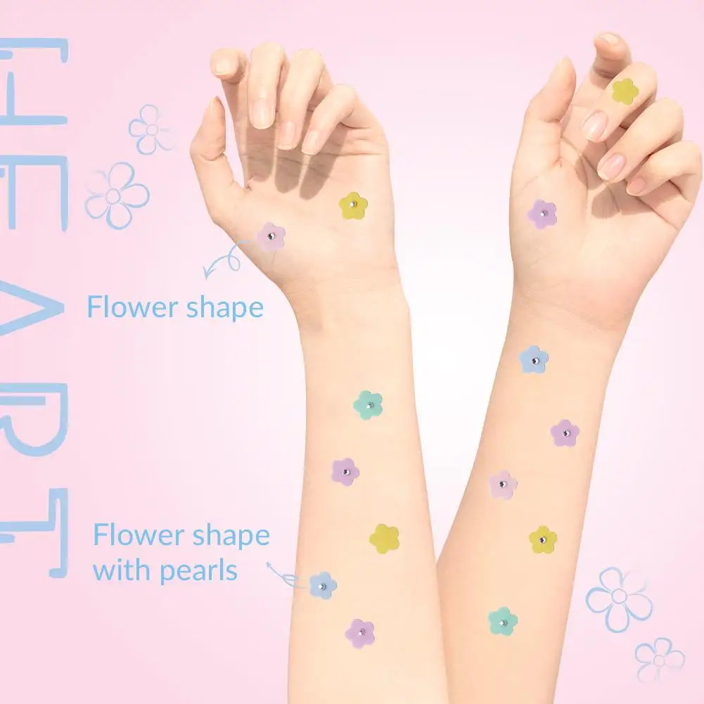 Flower-Shaped Hydrogel Blemish Patches | Pearl & Diamond Design Hydrogel Blemish Patch QXL