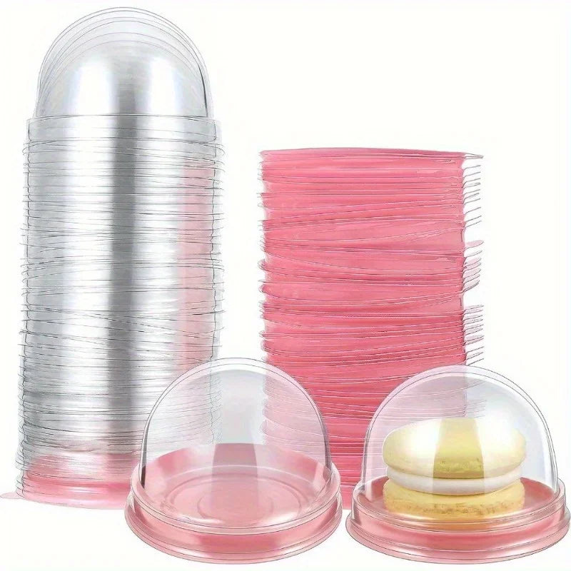 Disposable Cupcake & Mooncake Boxes with Clear Lid Bakery Packaging Box QXL