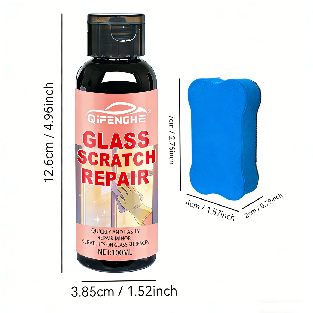 100ml Glass Scratch Repair Solution | Car & Home Glass Glass Scratch Repair QXL