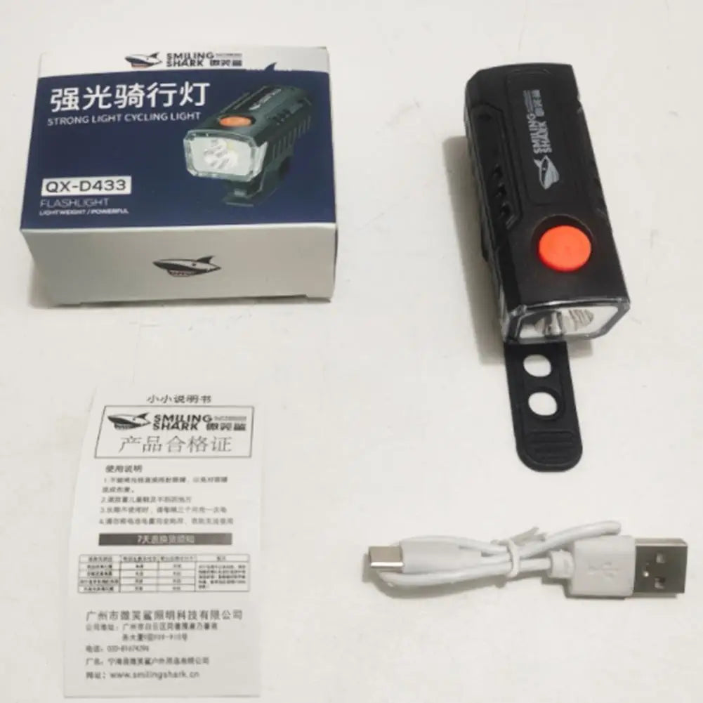 USB Rechargeable Bike Light | IPX5 Waterproof 4 Modes MTB Bicycle Flashlight QXL