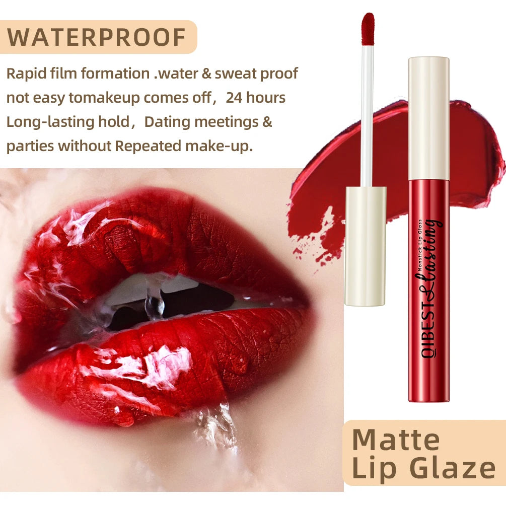 QIBEST 12-Color Matte Liquid Lipstick Set | Velvet Lip Gloss Matte Lip Gloss Set QXL