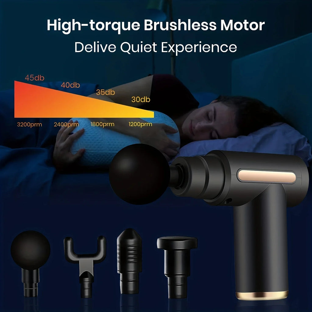 OREADEX Percussion Massage Gun | LED Screen & 4 Heads Percussion Massage Gun QXL