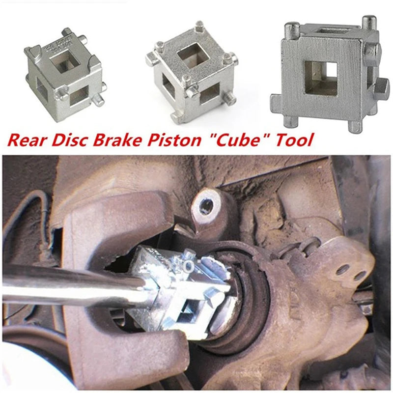 Rear Disc Brake Caliper Piston Wind-Back Cube Tool 3/8" Brake Caliper Tool QXL