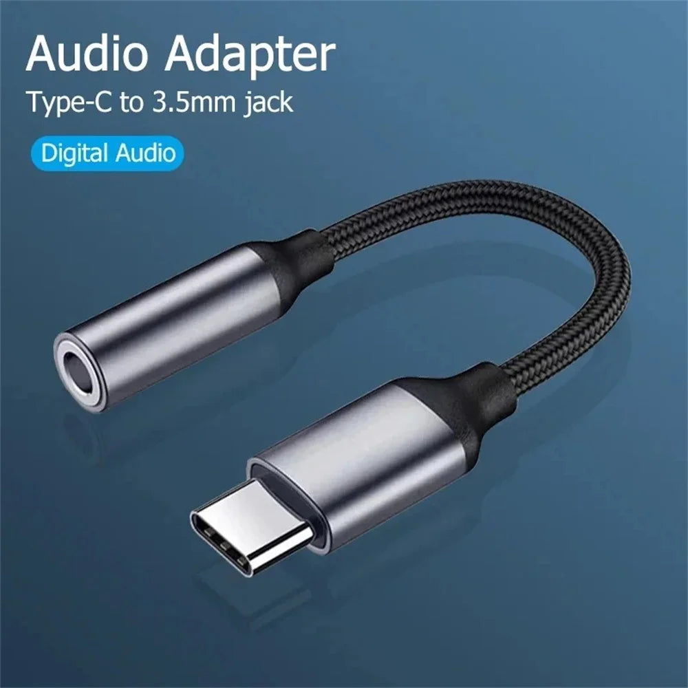 USB-C to 3.5mm Audio Adapter Cable | iPhone 15 & Samsung Audio Adapter Cable QXL