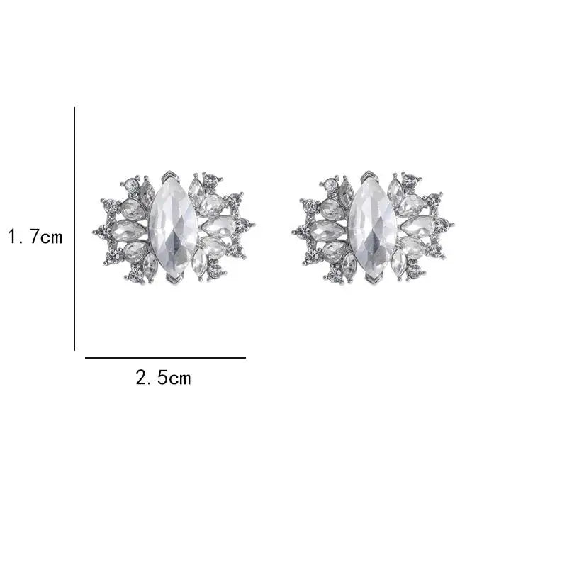 Rhinestone Earphone Ear Clips | 1 Pair Zinc Alloy Buckle Earphone Accessory Clip QXL