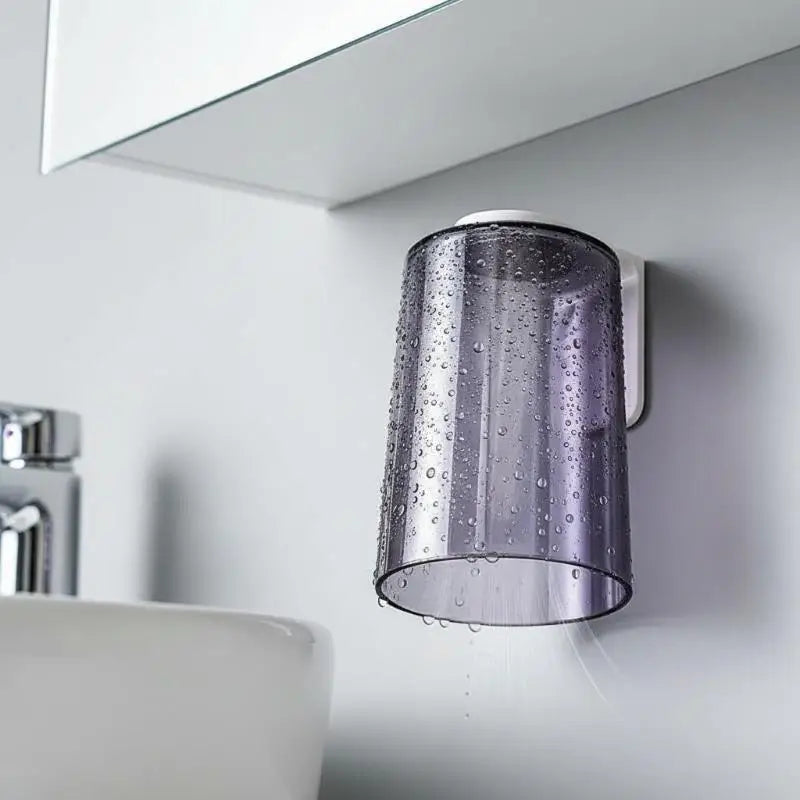 Magnetic Wall-Mount Toothbrush Cup Holder | Bathroom Storage Toothbrush Cup Holder QXL