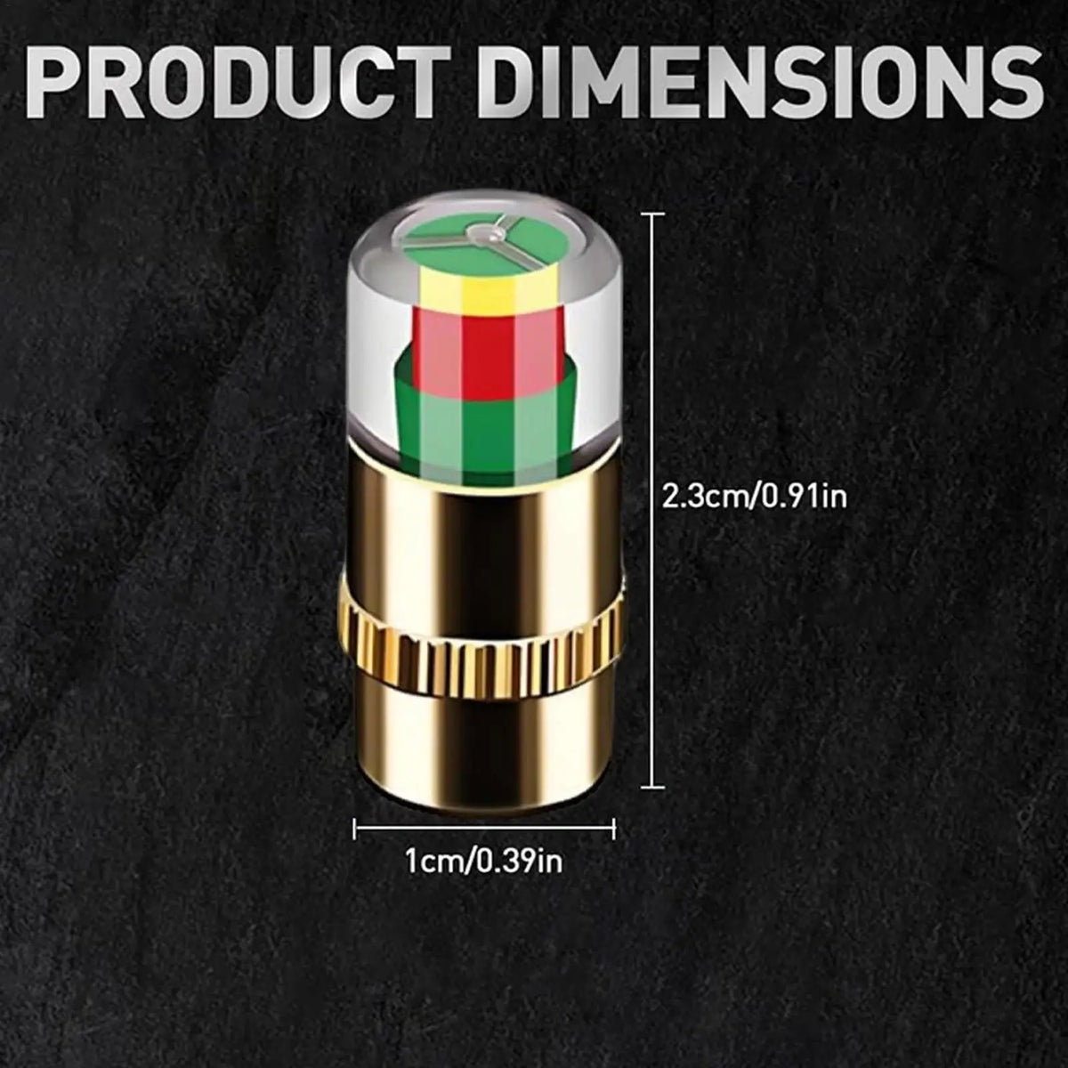 Tire Pressure Indicator Valve Stem Caps | Color-Coded 4-Pack Tire Pressure Caps QXL