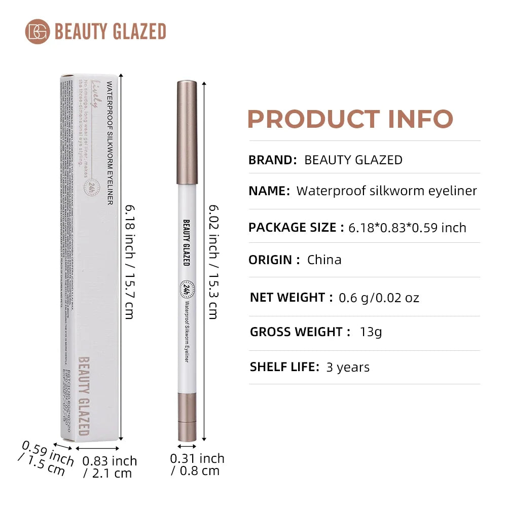 Beauty Glazed Waterproof White Gel Highlighter Eyeliner Pen Gel Eyeliner Pen QXL