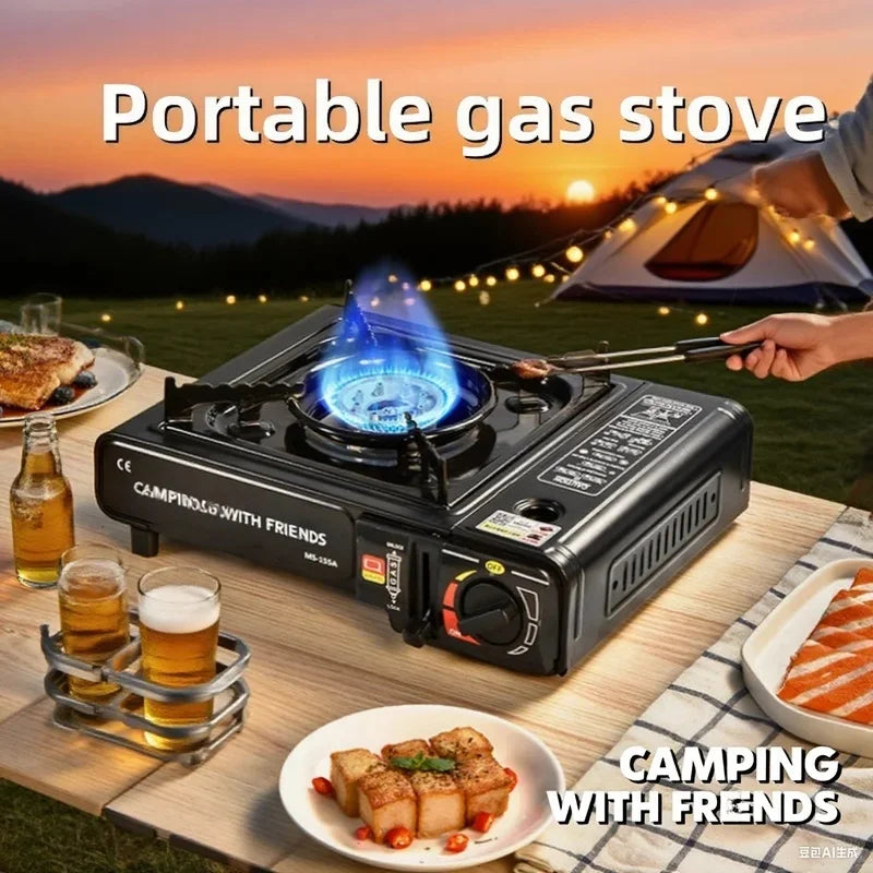 Portable Card-Type Stove | Outdoor BBQ & Hot Pot Camping Portable Camping Stove QXL