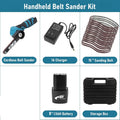Cordless Mini Belt Sander 16.8V | Variable Speed + 10 Belts Cordless Belt Sander QXL EU PLUG