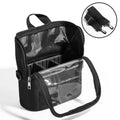 Black Detachable Cosmetic Bag | Crossbody & Brush Organizer Cosmetic Brush Bag QXL 1 piece