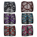 6-Color Elastic Rope Pan Hair Clips | Strong Hold Lazy Comb Pan Hair Clip QXL MULTICOLOR