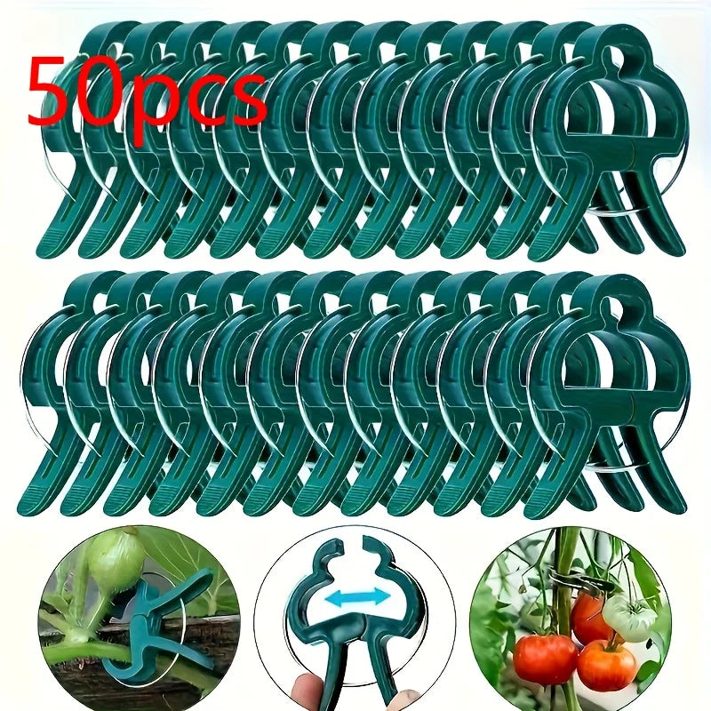 Plant Support Clips for Climbing Plants, Tomato & Vines Garden Plant Clips QXL