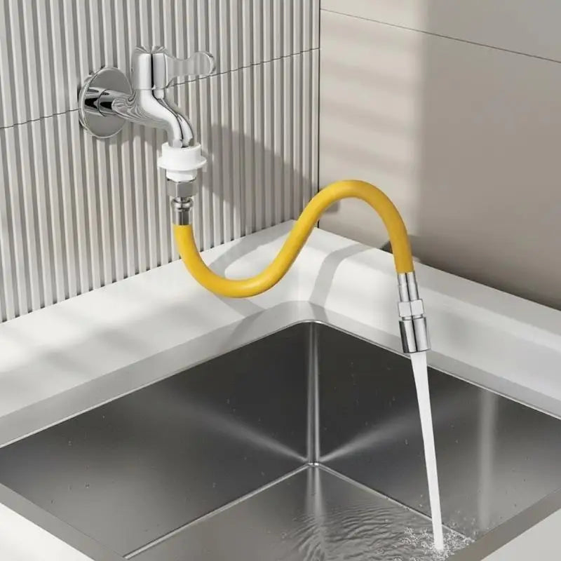 Flexible Stainless Steel Faucet Extender | Kitchen & Bathroom Faucet Extender Tube QXL