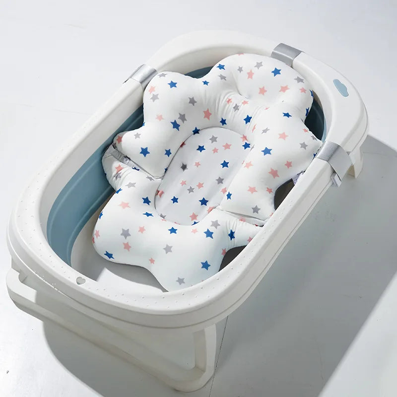 Foldable Baby Bath Support Pad | Newborn Bathing Hammock Baby Bath Support QXL White