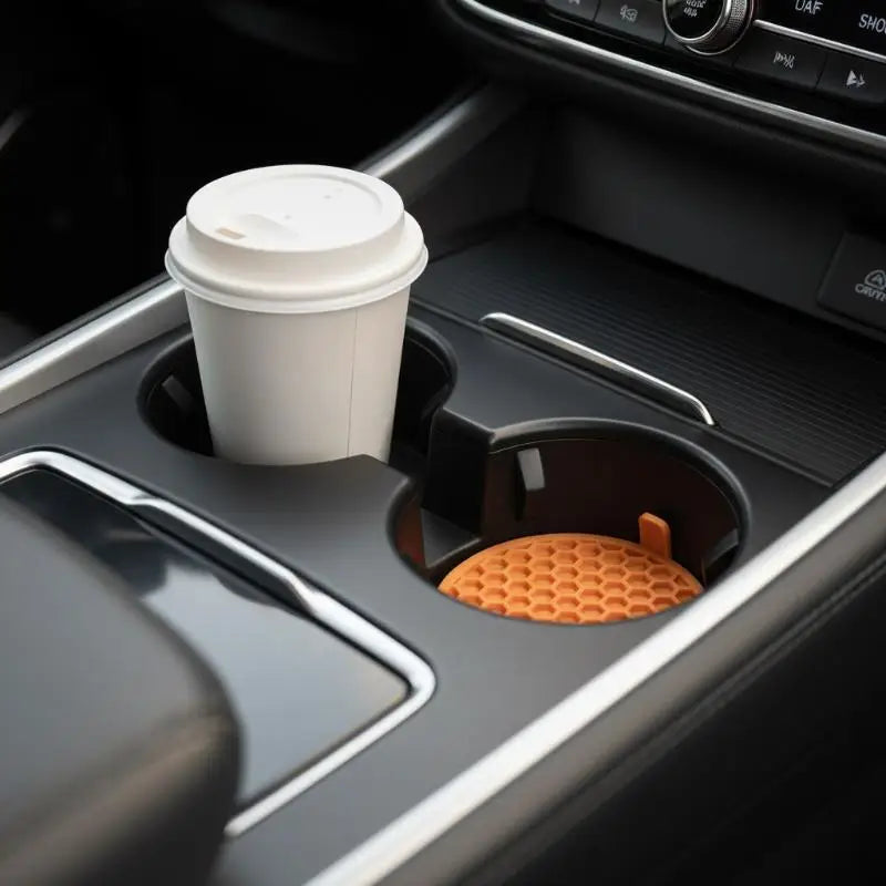 2-Pack Silicone Car Cup Holder Coasters | Non-Slip & Heat Safe Car Cup Holder Coaster QXL